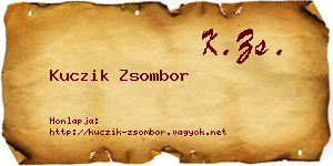 Kuczik Zsombor névjegykártya